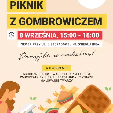 Zapraszamy na Piknik z Gombrowiczem na Osiedlu Idea w Radomiu.